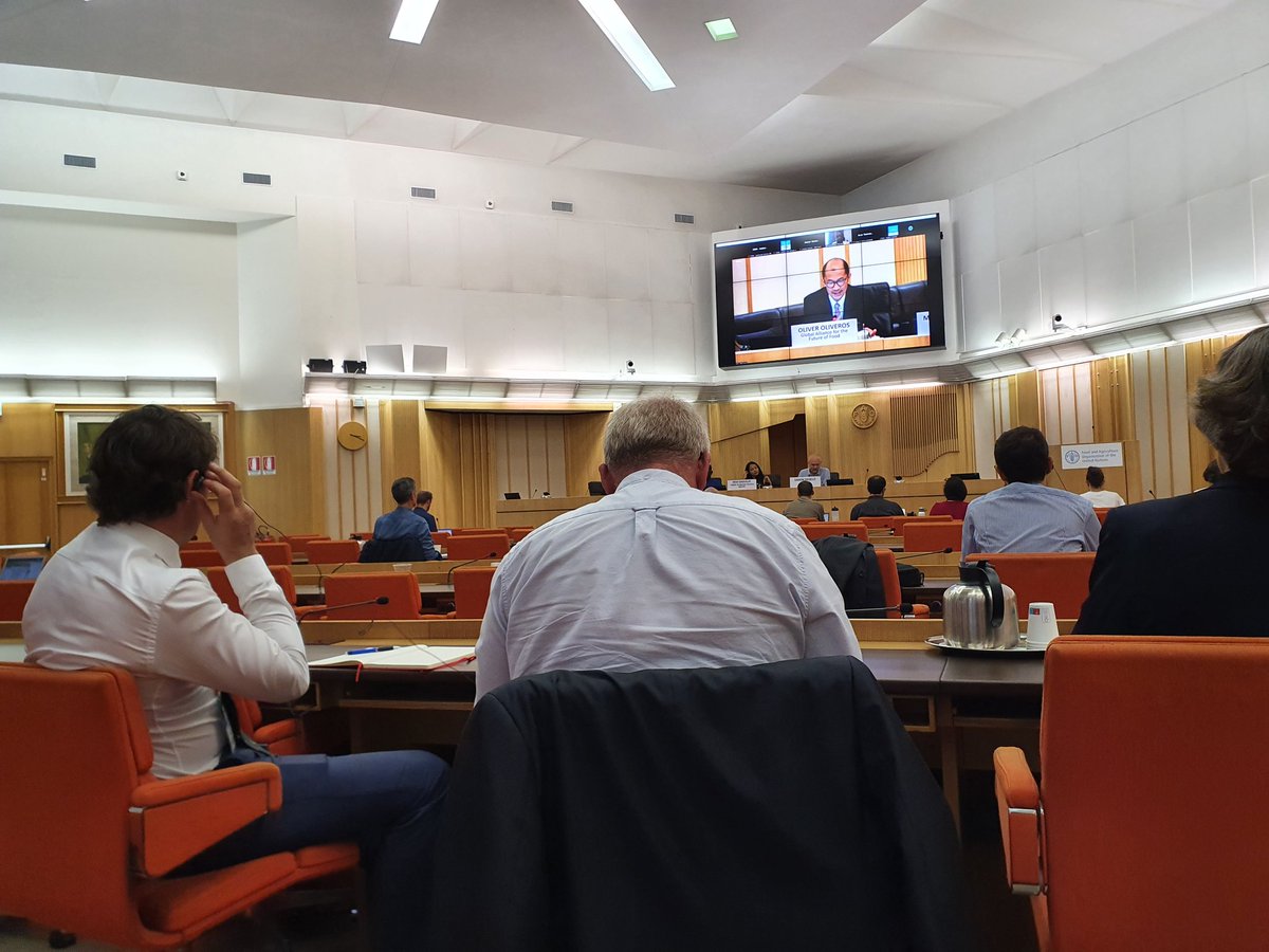 NuffieldIreland's tweet photo. Great discussion this morning with @IrlEmbRome Ag Attaché Damian Kelly on the challenges of international agrifood policy negotiations @UNFAO #CSF50. Now engagement in side event re. food crisis and case studies from Africa and Sth Am. https://t.co/R8JpJzkcHO