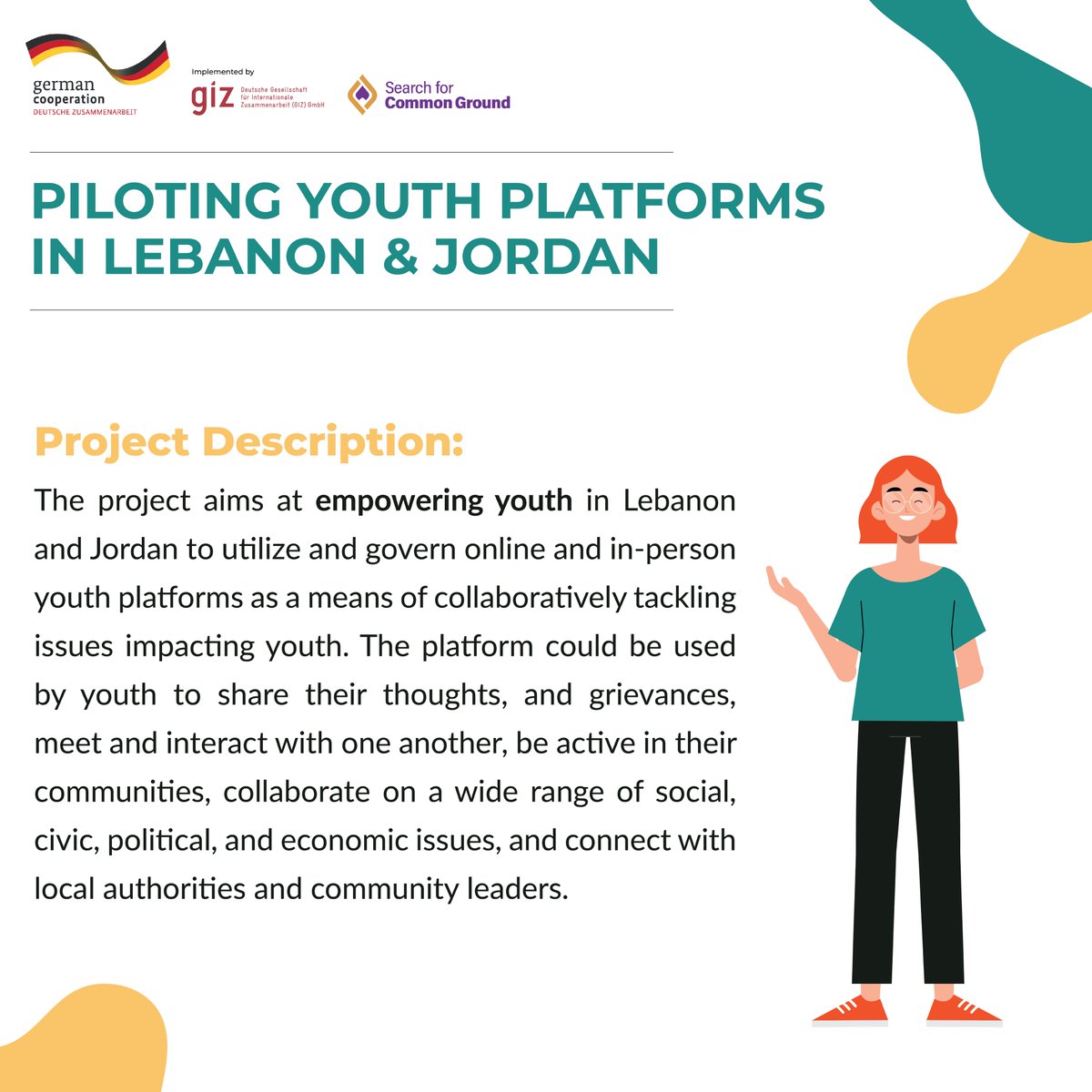 Empowering youth is our aim!
Find out more about our project, Piloting Youth Platforms in Lebanon and Jordan. 

#youthempowerment #youthdevelopment