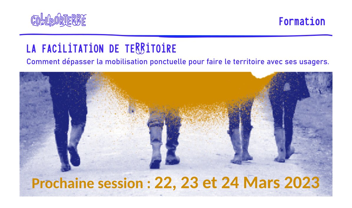 📣Formation à la facilitation de territoire
🎯Dépasser un usage utilitaire de la #participation pour impulser &amp; soutenir des dynamiques de #coopération.
🗓️ 22, 23 et 24 mars 2023
👉Au #Tilab, à Rennes
👨🏾‍🤝‍👨🏼12 places disponibles
Infos : collporterre.org/la-facilitatio…