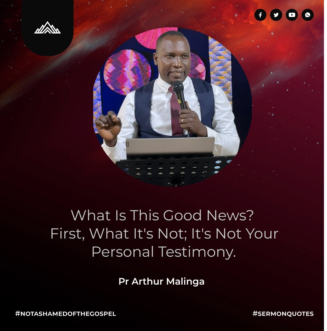 church_kin's tweet photo. What is this good news?
First, what it's not; It's not your personal testimony. ~Pst. Arthur Malinga

#KINChurch
#NotAshamedoftheGospel
#Sermonseries
#Sundayservice
#Unmissable120minutes https://t.co/mpdcp2Pp9i