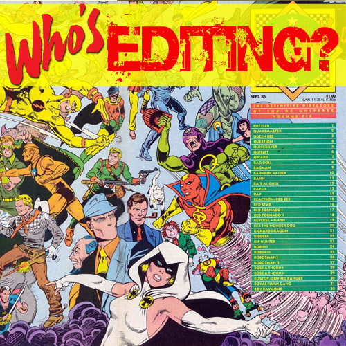 FWPodcasts's tweet photo. Who's Editing #19: A Tornado of New Titles https://t.co/CyPxnc7wPu @Siskoid and @kryptonkylie (Batman Family Reunion's Shawn Myers) reinvent the DC Universe based on Who's Who #19! https://t.co/aWEvRotXN7