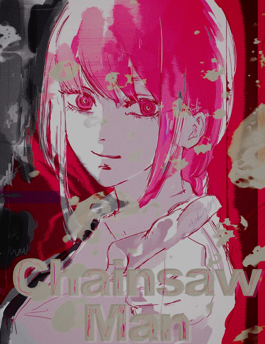 makima (chainsaw man) 1girl solo ringed eyes smile looking at viewer shirt braid  illustration images