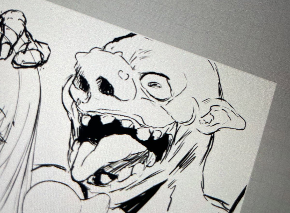 デカ乳美少女描こうとしてたのにいつの間にかゴブリン描いてた 