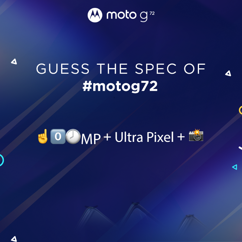 motorolaindia's tweet photo. #ContestAlert Find the spec that gets you incredible pictures with the #motog72 by cracking these emojis. Put your answer in the comments using #motog72, tag 3 or more friends, follow &amp; tag @motorolaindia. The right guess stands a chance to win #motog72! T&amp;C Apply.