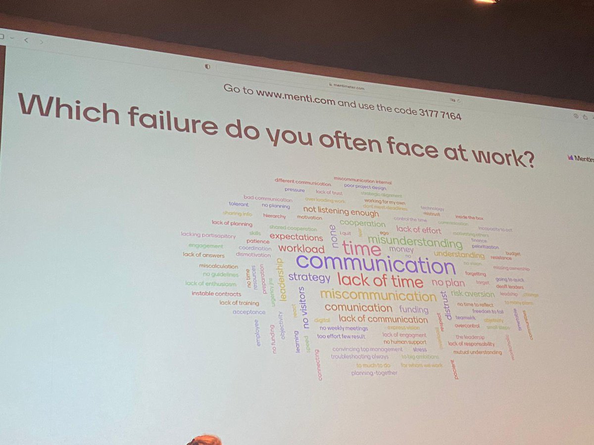 When we ask #NEMOemc22 to anonymously share the kind of failure they face at their organisations, issues about communication is one of the most submitted answered.