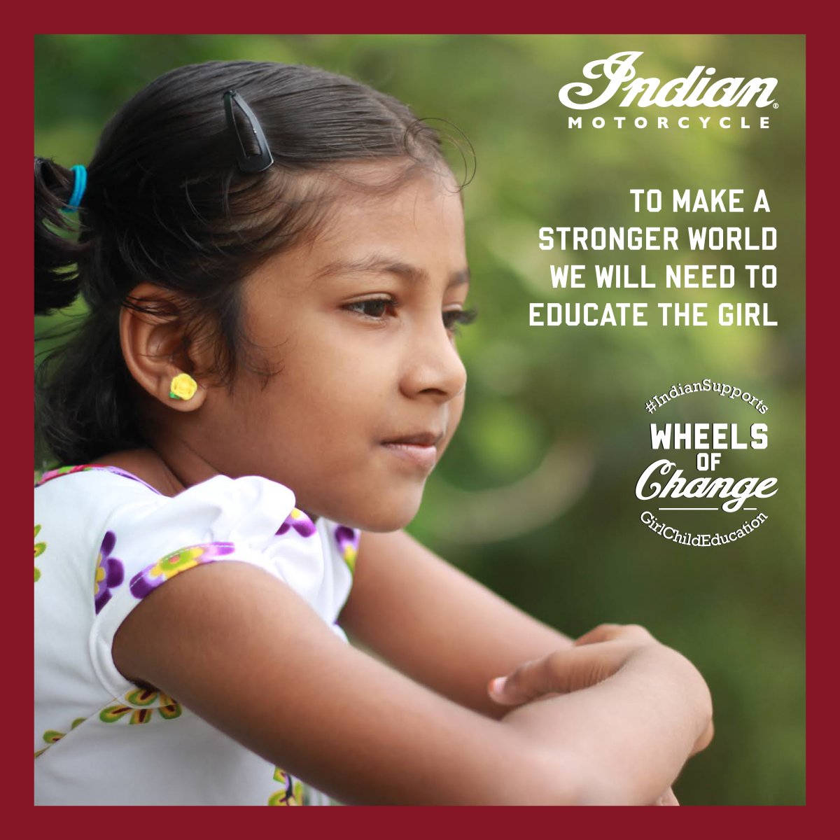 IndianMotorIND's tweet image. To make a stronger world we will need to Educate the Girl.
-
#wheelsofchange #IndiaSupports #girlchildeducation #indianmotorcycleindia #indianmotorcycle