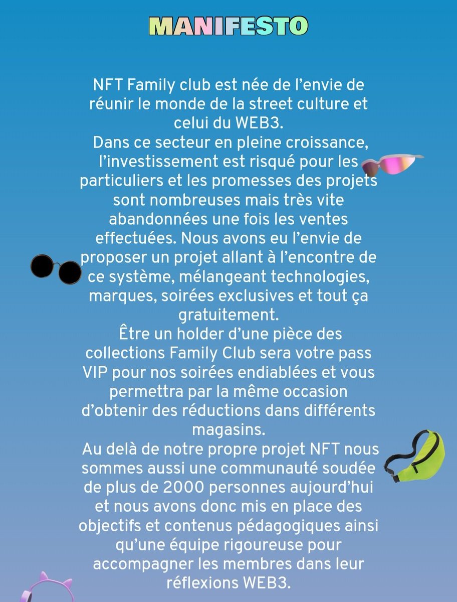 nfclub3_0's tweet photo. NFT Family Club ! 🧊
Club privé 100% FR 
Nos NFT procureront des avantages réels dans la vie de tous les jours ! 🤌
#NFTFamilyClub #NFT #gratos
Rejoignez notre Discord pour plus d'infos 🧼
https://t.co/eb6KyodgUs https://t.co/QQRVSy7g89