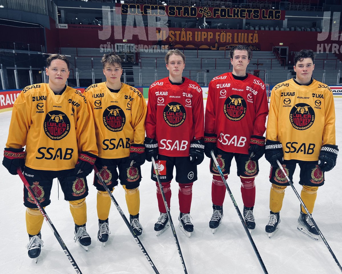 Ikväll får fem spelare från J20-laget chansen att mäta sig mot seniorer i CHL-mötet med Aalborg.

27. Viggo Nordström [2003]
9. Isac Hedqvist [2005]
5. Erik Hannu [2003]
36. Marcel Stefancik [2003]
8. Oskar Lundkvist [2004]

Kör hårt grabbar!