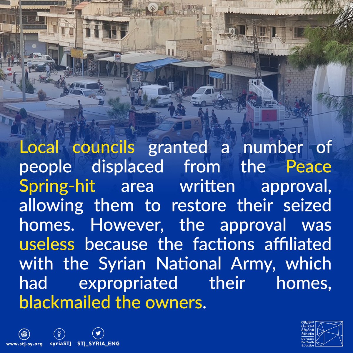 STJ_SYRIA_ENG's tweet photo. Local Council issued return documents are useless.
#Syria #Turkey #SyrianNationalArmy #PeaceSpring https://t.co/C3ZeugnMkN