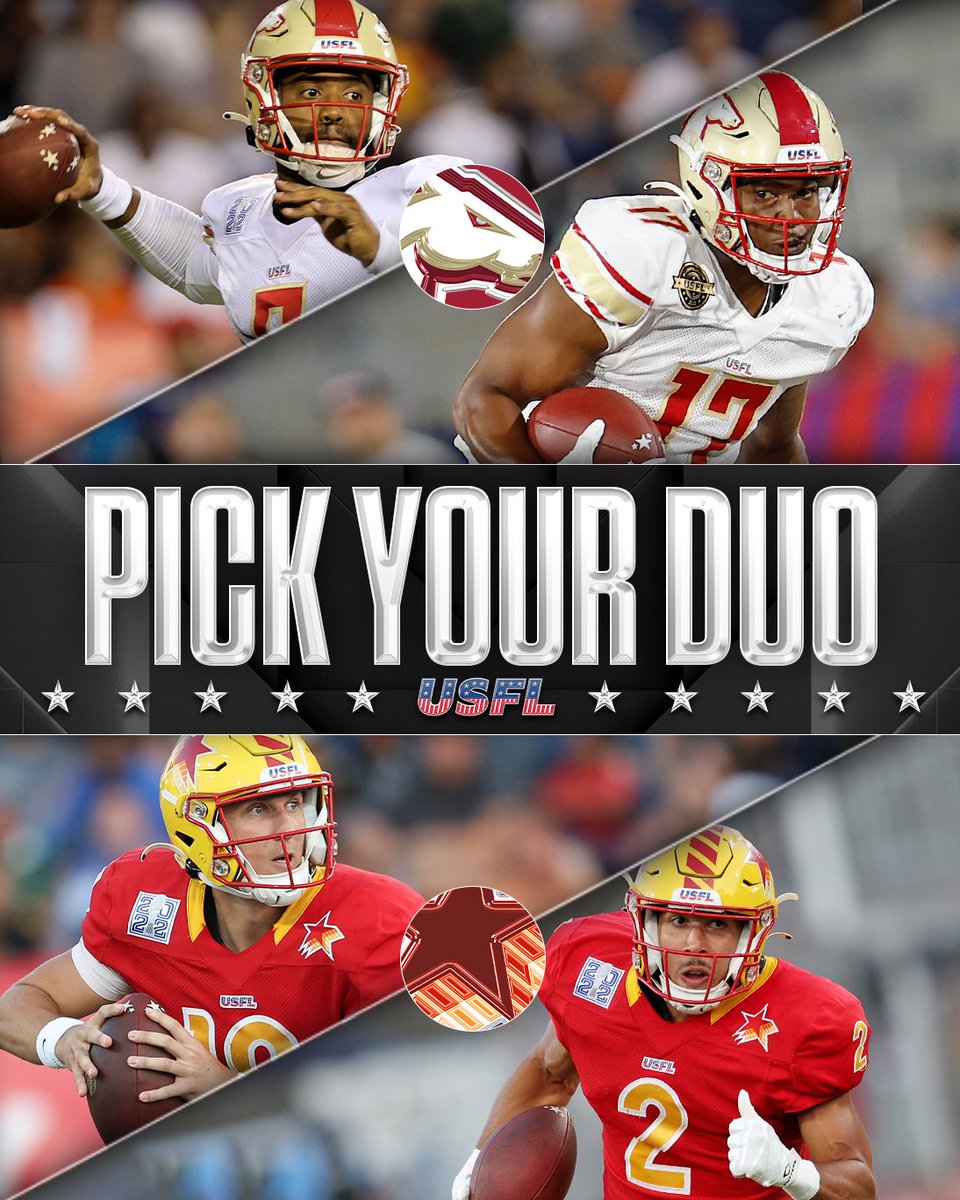 Which 🔥duo🔥 are you picking for your squad? 👀⬇️

<a href="/USFLStallions/">Birmingham Stallions</a>: <a href="/jMar_Smith/">J’Mar Smith</a> &amp; <a href="/TheReall__6/">Marlon Williams</a> 
<a href="/USFLStars/">Philadelphia Stars</a>: <a href="/CaptainCookus10/">Case Cookus</a> &amp; <a href="/Jordan_Suell/">Jordan</a>