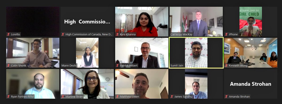 HCCanInd's tweet photo. Great discussion today with officers from the #CanadainIndia network about 🇨🇦’s #FeministForeignPolicy, #BWIT &amp; more!

Also inspiring to hear from the 🇨🇦’s CG for a Day in #Mumbai - Mumtaz, an athlete breaking barriers &amp; stereotypes. https://t.co/VWpgqyv5Vg