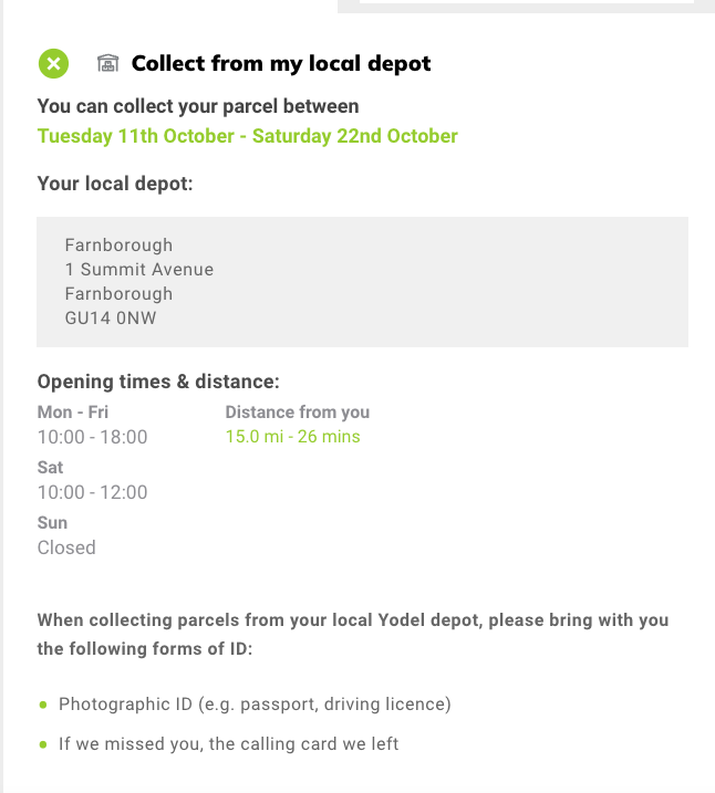 PrestigeSurrey's tweet photo. @YodelOnline @YODELhell - "We couldn't find your address on 3 separate occasions even though I have provided detailed instructions. Now you have to travel 15 miles to collect the item from the depot. WHAT! https://t.co/JkfoDkEPly