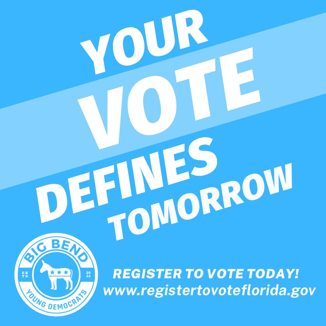Today is Florida’s deadline to register to vote for the 2022 general election. Spread the word by texting or calling 5 people today making sure they are registered or their registration is up to date!