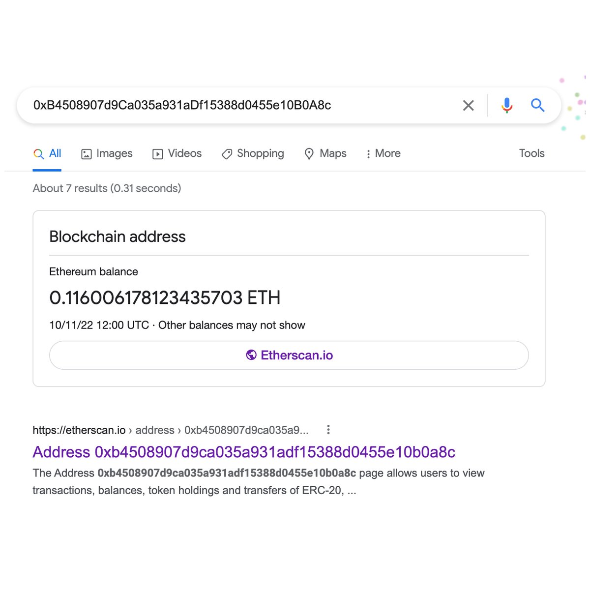 TR3NDING: Blockchain address is now available in Google search.