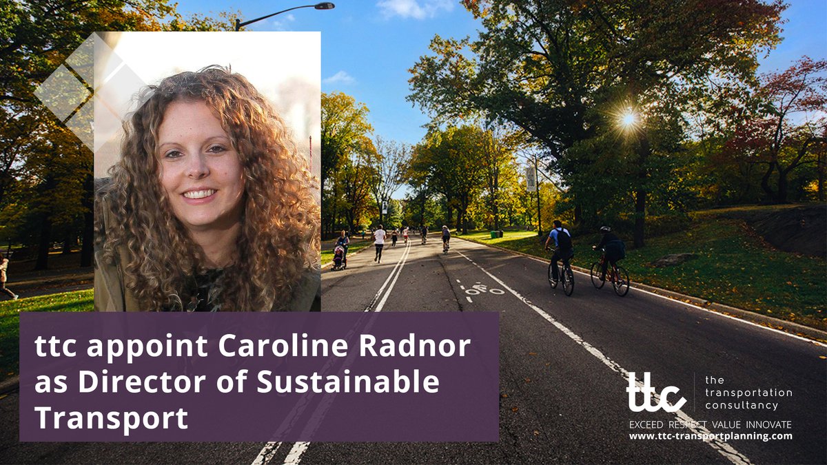 ttctransport's tweet photo. The Transportation Consultancy (ttc) make a strategic move towards Sustainability by appointing experienced sustainable transport consultant, Caroline Radnor as Director of Sustainable Transport.

#sustainbletransport #futureoftransport

https://t.co/VqwgKTBfJA https://t.co/BDBQFeDvgG