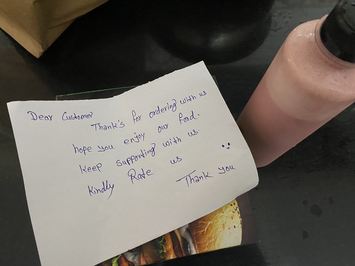 NancyGarg095's tweet photo. Got this cute little note with the delivered food ❤️ https://t.co/IIldZtkfhs