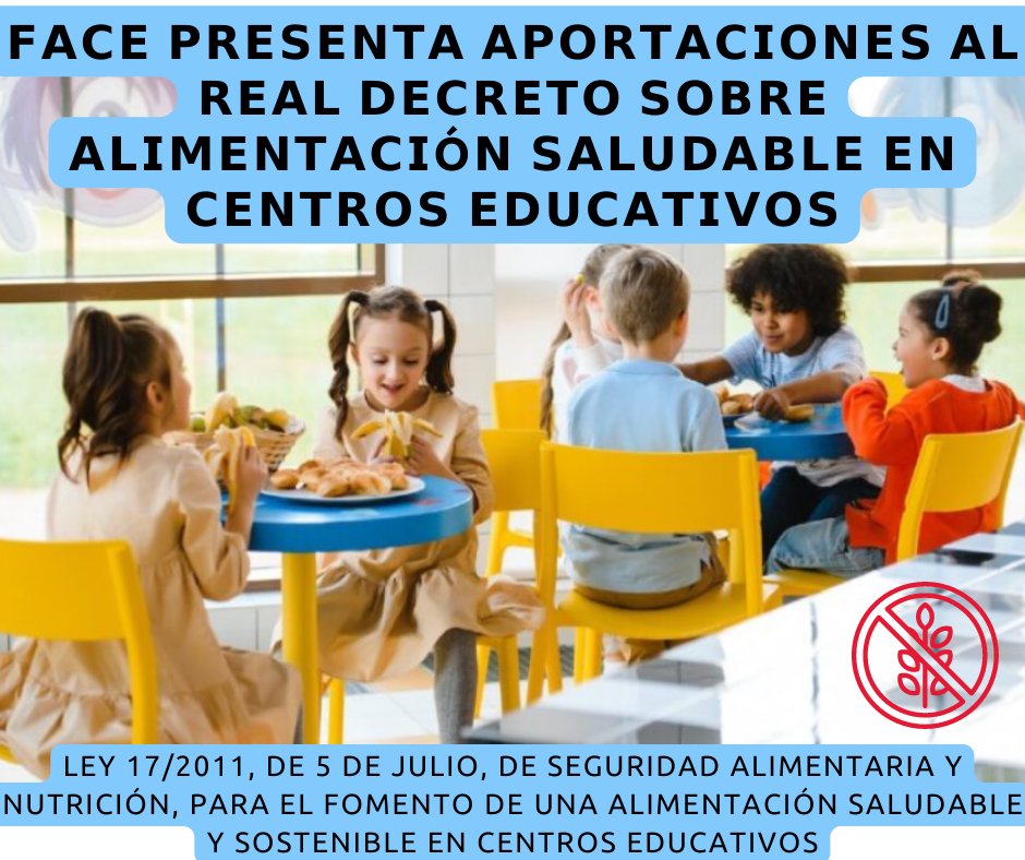 FACE, <a href="/lactosainfo/">Intolerancia lactosa</a> y <a href="/asociacionihf/">Asociacion IHF</a> han presentado aportaciones al Proyecto de Real Decreto para el fomento de una alimentación saludable y sostenible en centros educativos.

+ info: madridsingluten.org/face-presenta-…