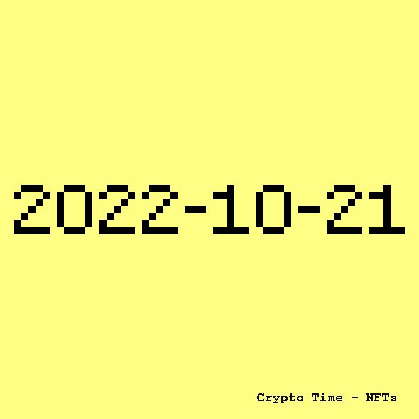 CryptoTimeNFTs's tweet photo. #2022-10-21  
Time, a single NFT per day on https://t.co/6wEQaT4dYt 

unique piece by the artist  @olivier_terral
OpenSea >>  https://t.co/mq20Ke2Qga 

#nft #blockchain #nfts #collection #nftcommunity #drop  #pixelart  #nftcollector #crypto #digitalart #art #cryptoart  #ethereum https://t.co/6AeAR8JhyM