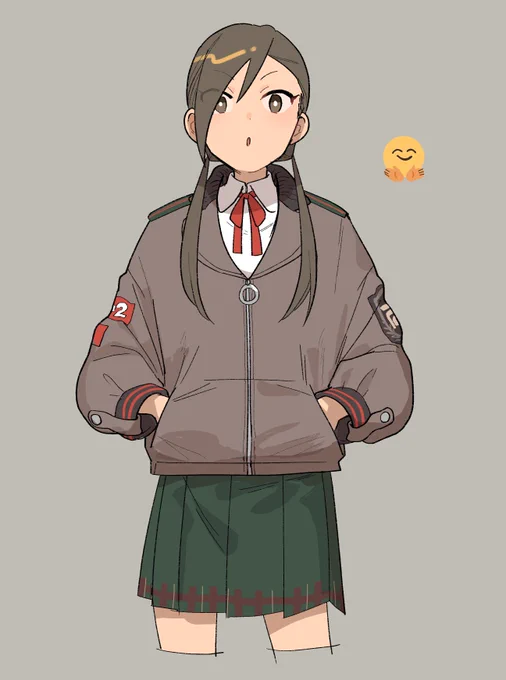これ気に入ってるから突然再掲しちゃお謎デザ制服の絵 