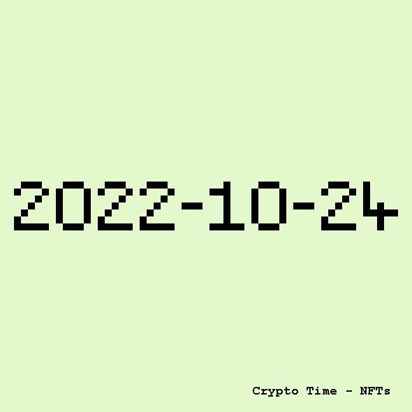 CryptoTimeNFTs's tweet photo. #2022-10-24  
Time, a single NFT per day on https://t.co/Udf5xOD3a6 

unique piece by the artist  @olivier_terral
OpenSea >>  https://t.co/mq20Ke2Qga 

#nft #blockchain #nfts #collection #drop  #pixelart  #nftcollector #crypto #digitalart #art #cryptoart  #ethereum #artoftheday https://t.co/DEARbUVjM2