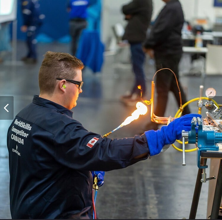 NAIT_HVACR's tweet photo. Tanner Harbin competing for Canada at #worldskills2022 #wstc2022 #teamcanada https://t.co/phgaTMaD4C