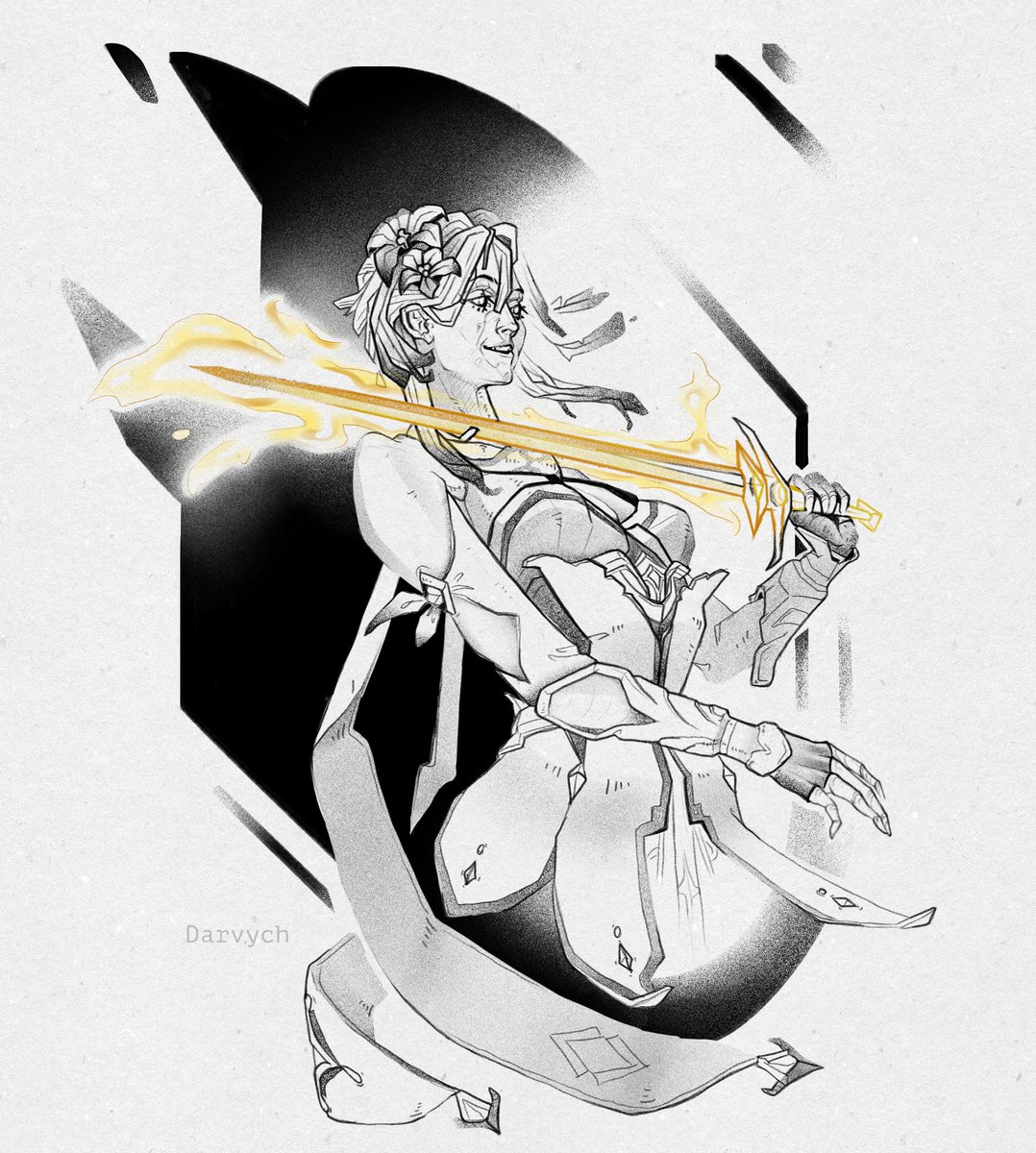 darvych's tweet photo. Lumine for my Tartaglia  

🌺🌺🌺

#Inktober #inktober2022 #artwork #artist #artistsontwitter #sketch #sketching #procreate #digitalart #digital #Genshin #GenshinImpact  #genshinimpactfanart #lumine https://t.co/Yr2jeFct5N