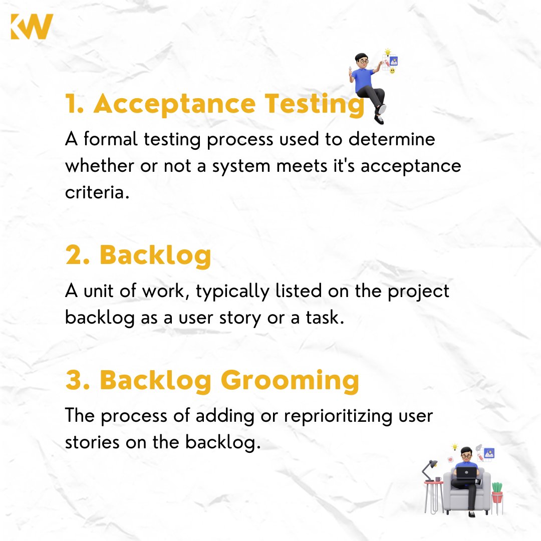 Knowlettwoods's tweet photo. 25 Must Know Agile Defined Terms
👇🏻
1. Acceptance Testing
2. Backlog
3. Backlog Grooming
4. Bottleneck
5. Burndown Chart
#pmpcertification #pmpcertificationtraining #knowlettlearning #projectcertifications #knowlettwoods #pmp #pmpstudyplan #pmpcertification #knowledgewoods https://t.co/FcAw3DRQyN