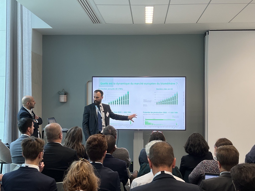 natrangroupe's tweet photo. #GAZELEC 

🗣️"60TWh de biométhane disponibles en 2030 : un atout pour la décarbonation et la sécurité d'approvisionnement" @guillaume_vens, Chef de produit Biométhane GRTgaz #décarbonation https://t.co/YZfBwMtmSD