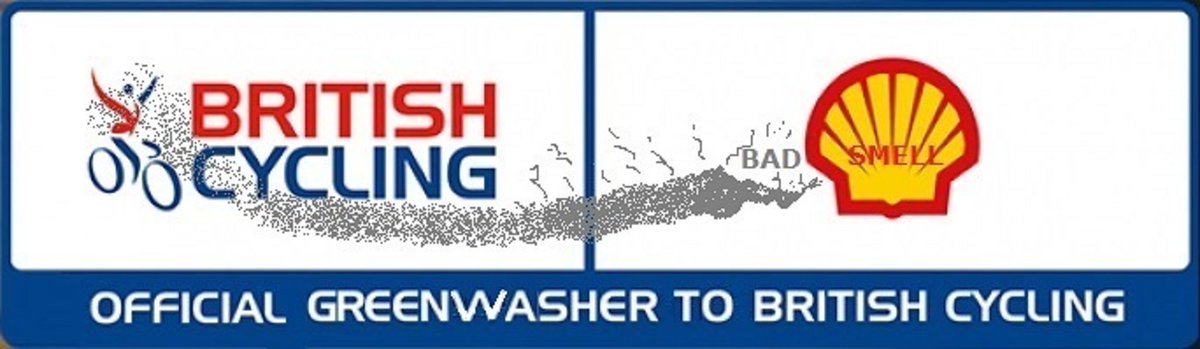 NelloRewild's tweet photo. "Logos as they should be"
(due acknowledgements to Private Eye)
#BritishCycling now sponsored by #ShellUK #greenwashing https://t.co/A7guR6NWRl