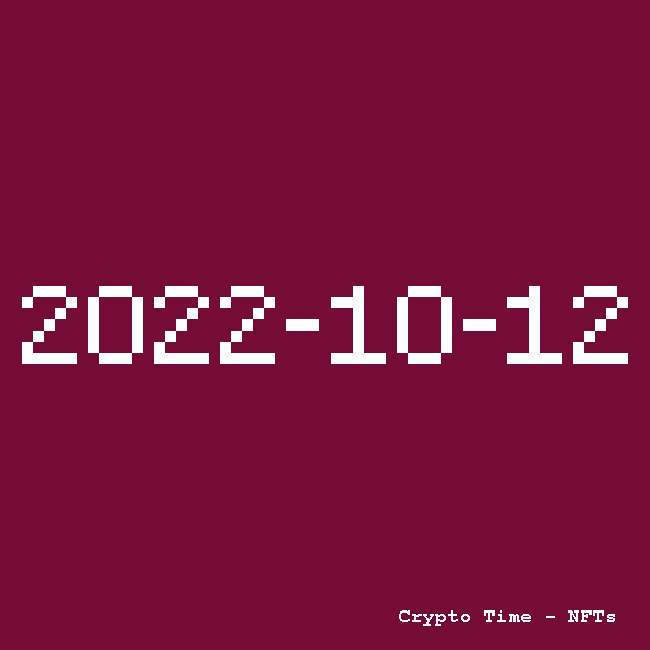 CryptoTimeNFTs's tweet photo. #2022-10-12  
Time, a single NFT per day on https://t.co/eA0YY7gSWO 

unique piece by the artist  @olivier_terral
OpenSea >>  https://t.co/mq20Kekr7I 

#nft #blockchain #nfts #collection #nftcommunity #drop  #pixelart  #nftcollector #crypto #digitalart #art #cryptoart  #ethereum https://t.co/jMTC5DAfZP