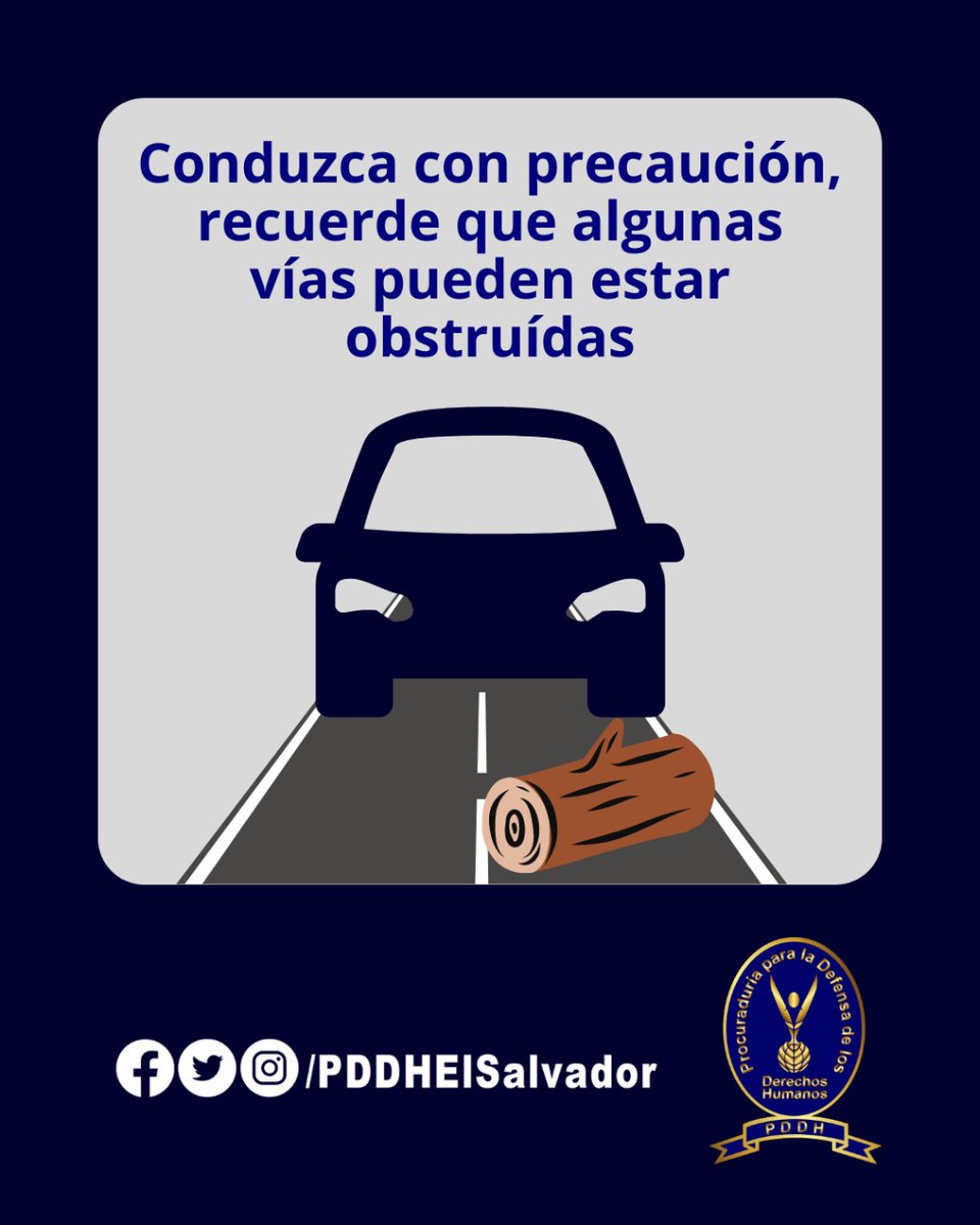 PDDHElSalvador's tweet photo. #LaPDDHLeSugiere Si sale de su hogar, acate las siguientes recomendaciones, para su mayor seguridad. 
⚠️🌧 #TormentaTropicalJulia https://t.co/F9lFkuDrLr