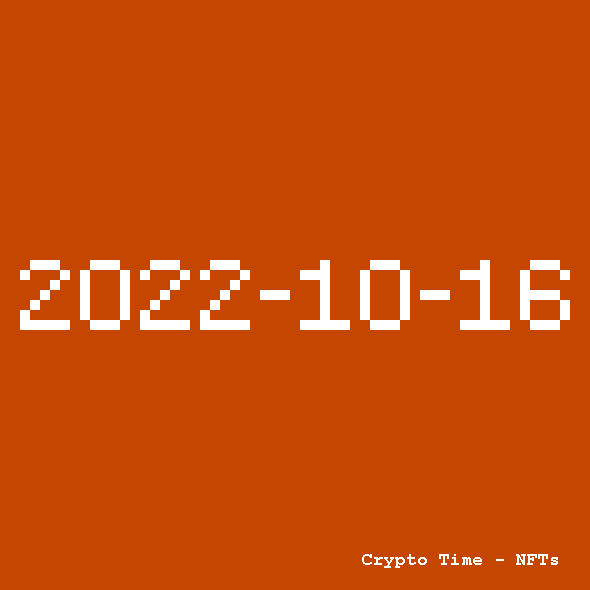 CryptoTimeNFTs's tweet photo. #2022-10-16  
Time, a single NFT per day on https://t.co/oImgTnjUVy 

unique piece by the artist  @olivier_terral
OpenSea >>  https://t.co/mq20Kekr7I 

#nft #blockchain #nfts #collection #nftcommunity #drop  #pixelart  #nftcollector #crypto #digitalart #art #cryptoart  #ethereum https://t.co/GPVZF49sBP