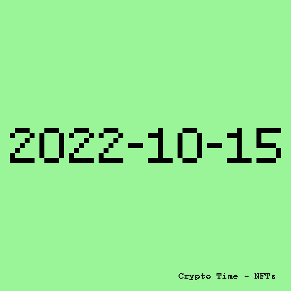 CryptoTimeNFTs's tweet photo. #2022-10-15  
Time, a single NFT per day on https://t.co/YiTpXbP2q1 

unique piece by the artist  @olivier_terral
OpenSea >>  https://t.co/mq20Ke2Qga 

#nft #blockchain #nfts #collection #nftcommunity #drop  #pixelart  #nftcollector #crypto #digitalart #art #cryptoart  #ethereum https://t.co/fGNX5ctaCW