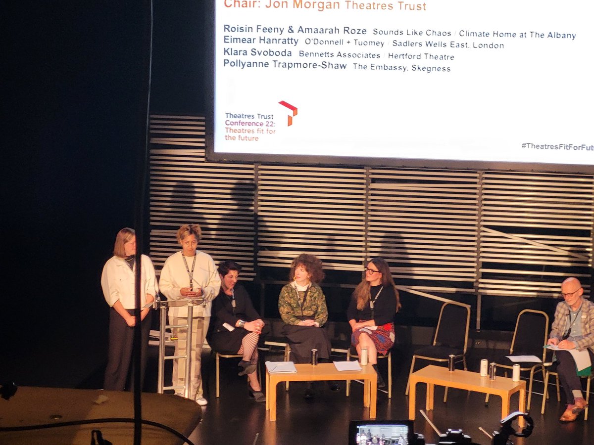 TheatresTrust's tweet photo. "If you want a space to be for people, you have to let them be part of the build" says @AmaarahRoze about Climate Home @soundslikechaos @TheAlbanySE8
#TheatresFitForFuture https://t.co/gYKFMss44A