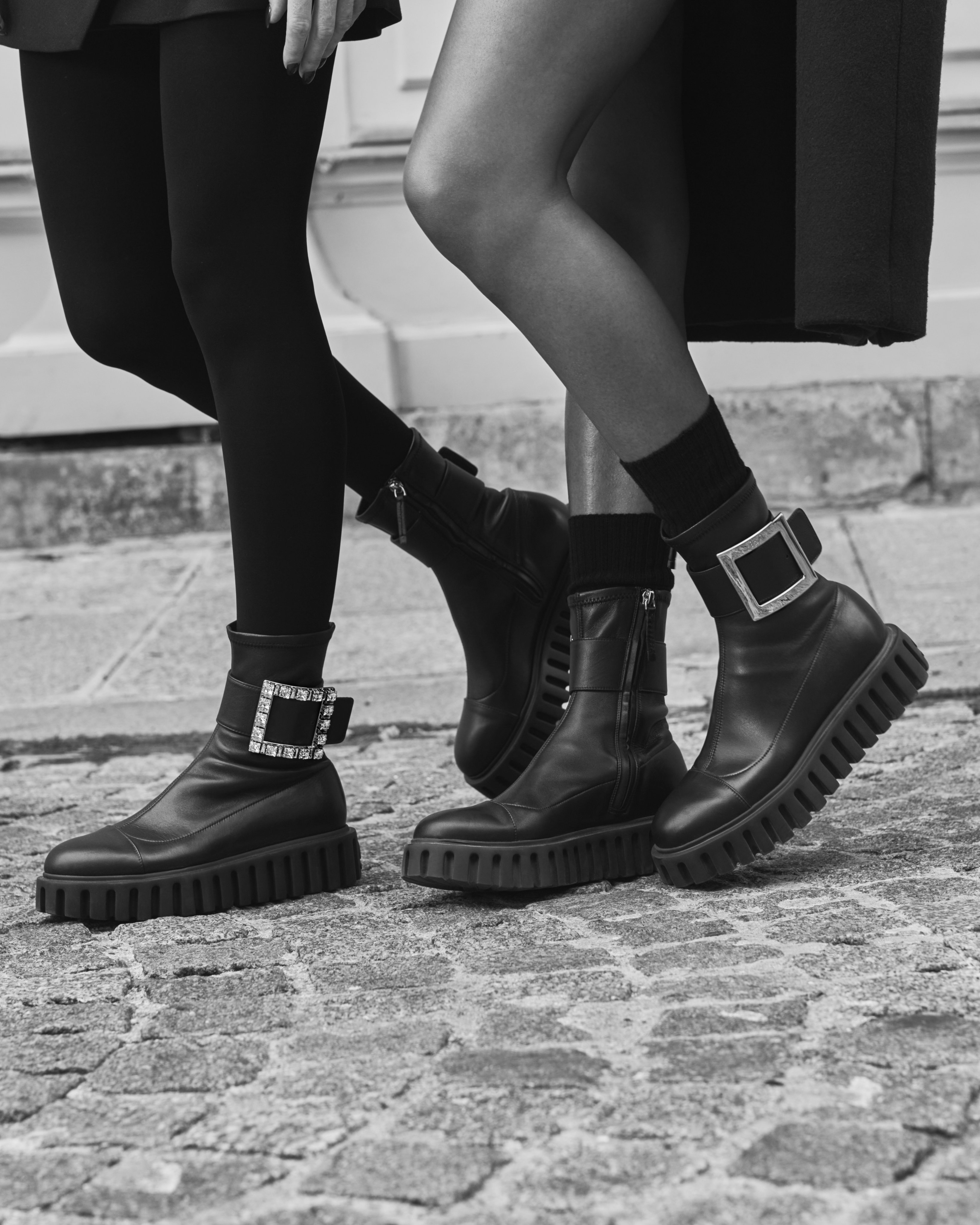 Roger Vivier on X Two design features confer the Viv Go Thick collection by GherardoFelloni its inherently modern style the thick yet soft and flexible platform rubber sole and the iconic Roger Vivier