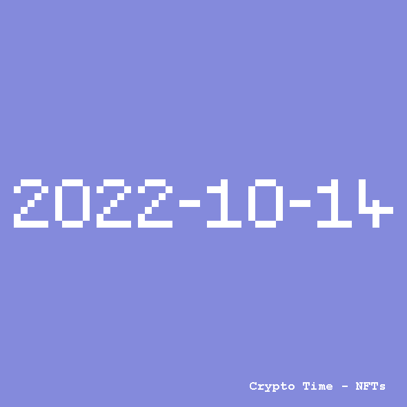 CryptoTimeNFTs's tweet photo. #2022-10-14  
Time, a single NFT per day on https://t.co/wXlbaQZ8Fr 

unique piece by the artist  @olivier_terral
OpenSea >>  https://t.co/mq20Ke2Qga 

#nft #blockchain #nfts #collection #nftcommunity #drop  #pixelart  #nftcollector #crypto #digitalart #art #cryptoart  #ethereum https://t.co/r58OVJL0Mz