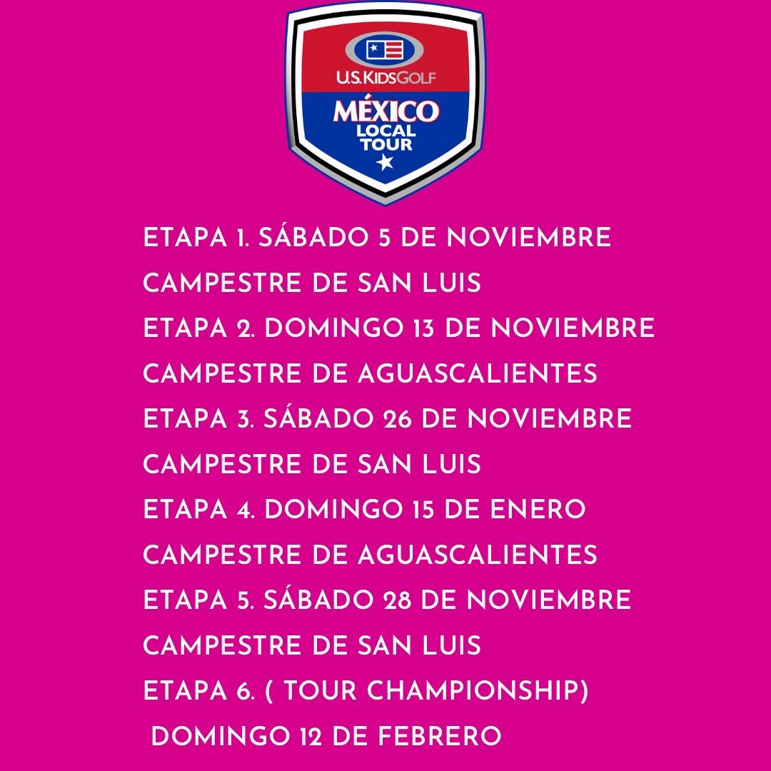 BAJIO LOCAL TOUR (Winter 2022) ⛳️
•Inscripción de la temporada $30 usd 
•Inscripción por etapa $30 usd (9 hoyos) y $40 usd (18 hoyos).