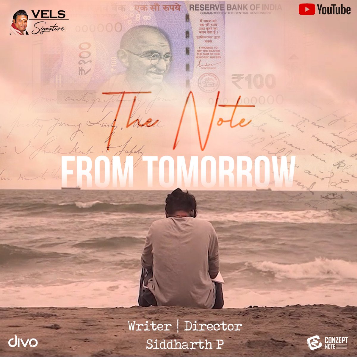 VelsSignature's tweet photo. Get ready guys 💥
Our @VelsSignature's next short film #TheNote 💵 releasing Tomorrow. Stay tuned with us!!
Directed by #SiddharthP 🎬
#VelsSignature @ConzeptNoteOff @Ashkum19 @DoneChannel1 @divomovies https://t.co/UjRslgOs4L