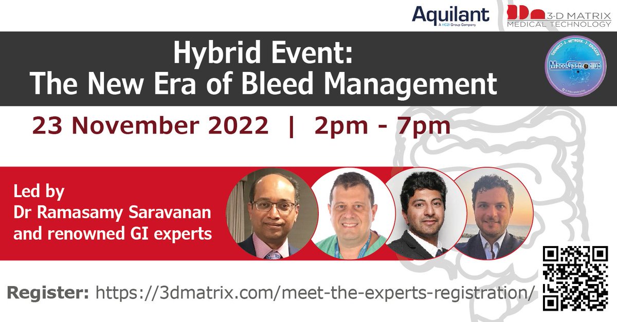 AquilantGI's tweet photo. ‼️ REGISTER NOW ‼️
Welcome to the era of bleed management hosted by @maccgastroclub and @3dm_emea . 
🗓️23/11/22 2pm - 7pm
A fantastic opportunity to share experiences and enhance your knowledge! 
Visit ⬇️
https://t.co/qiUe0XZwaI
#purastat #GITwitter #haemostasis #bleedmanagement https://t.co/bHHWw3cImZ