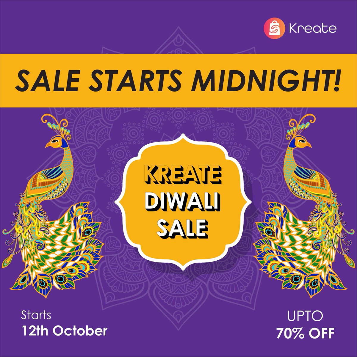 Kreate Diwali Sale goes LIVE at midnight!!
Snatch, grab, and collect the best deals. Get up to 70% OFF!

Add your favourites to the cart now👇
buff.ly/3HrtKAi 

#diwalisale #festiveseason #Trending