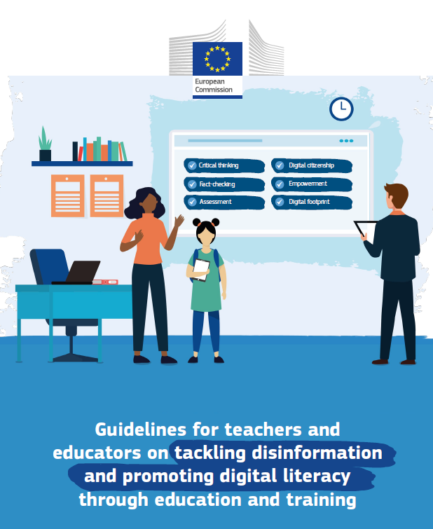 Na_carrera's tweet photo. Are you interested in tackling #disinformation &amp; promoting #digitalliteracy in your classroom?The @EU_Commission is launching today guidelines to help #teachers to do that!🔝Want to know more? Follow the launch by @GabrielMariya  ➡️https://t.co/JfYniI0wIY https://t.co/K1QDMacA3z https://t.co/bspMfaclfv