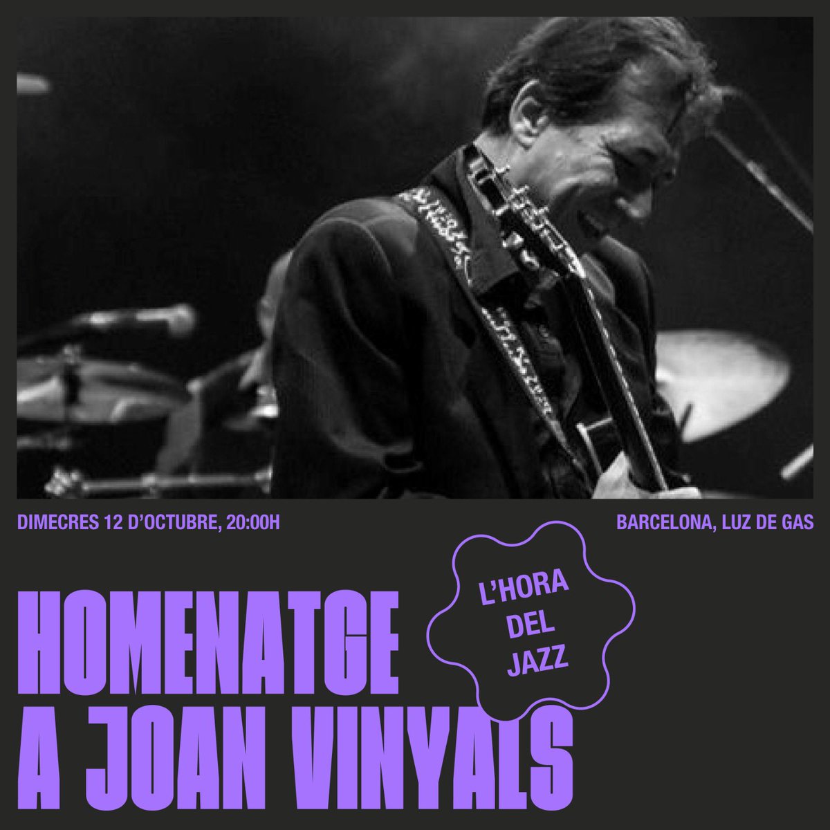 amjmcat's tweet photo. Demà dimecres 12 d’octubre rendim homenatge al nostre amic, company i expresident de l’#AMJM envoltats per un munt de músics, amics i amigues i familiars. Ens acull @LuzdeGasClub
#joanvinyals 🤍
#horadeljazz
ℹ️ https://t.co/cWDFRBbqbB https://t.co/JbfEPmdTri