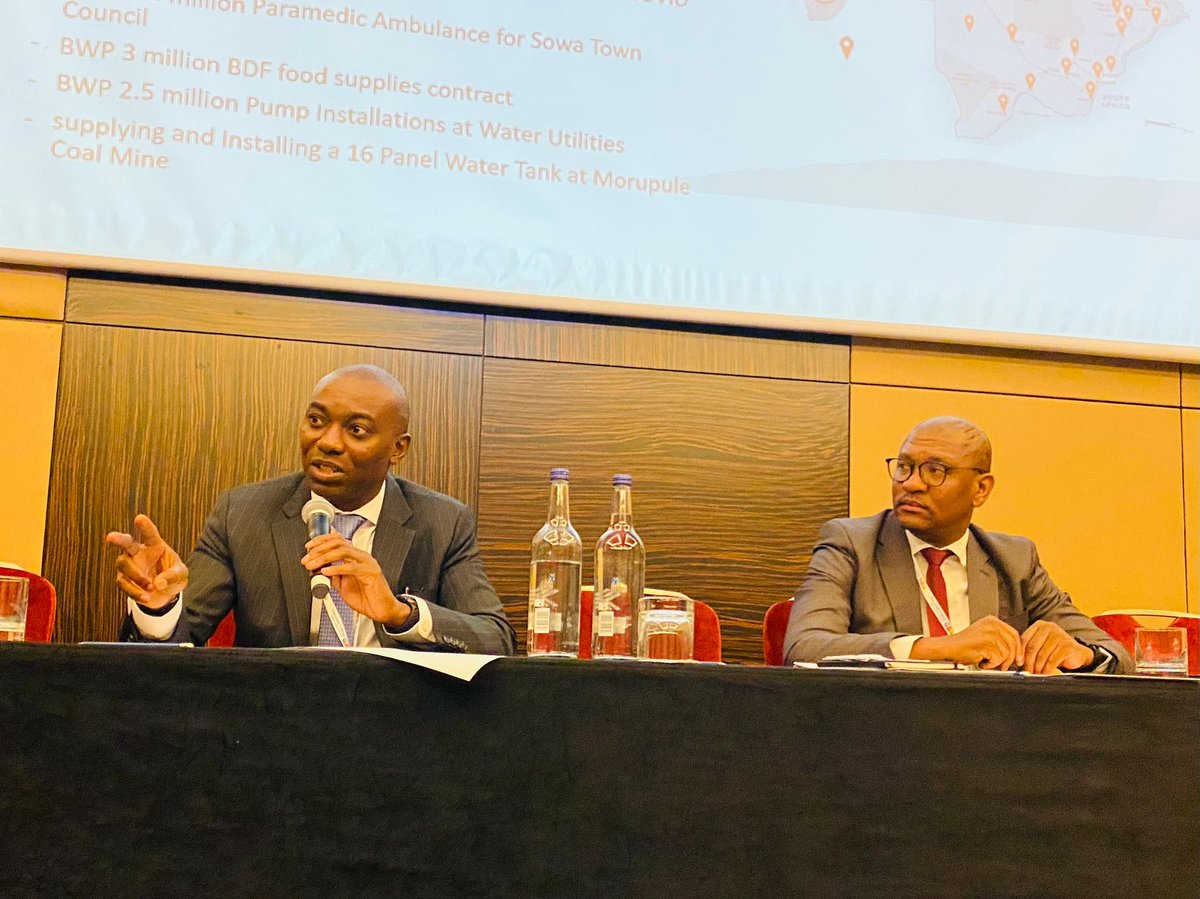 Go_Botswana's tweet photo. This morning, BITC participated at the Botswana Investment Summit - a country focused session held at the ongoing @AFSICafrica in London. 

The event attracted 8 Botswana companies from the Financial Services sector to engage their counterparts from across the region &amp; globally. https://t.co/L6RPpw0DKD