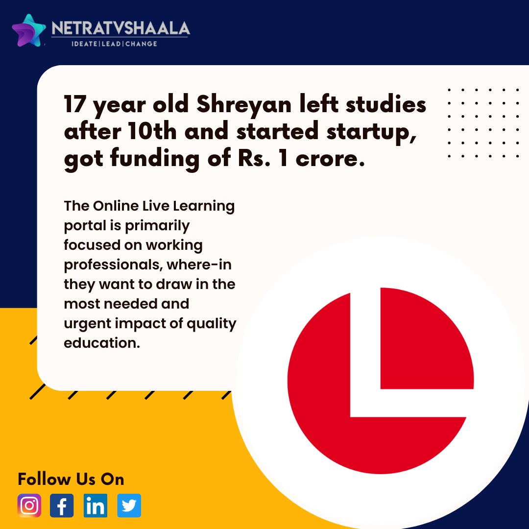 netratvshaala's tweet photo. The Online Live Learning portal is primarily focused on working professionals, where-in they want to draw in the most needed and urgent impact of quality education. 
#onlinelearning #education #learning #eLearning https://t.co/1q7ddhJvWp