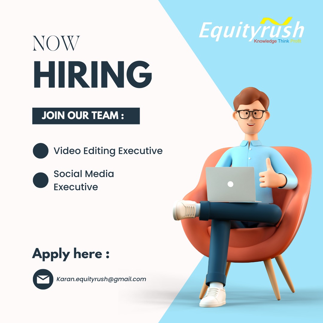 equity_rush's tweet photo. Hiring !!
- Video Editing Executive.

Interested people can drop an email at karan.equityrush@gmail.com

#kunalsaraogi #videoeditor #equityrush https://t.co/GXe364qmCO