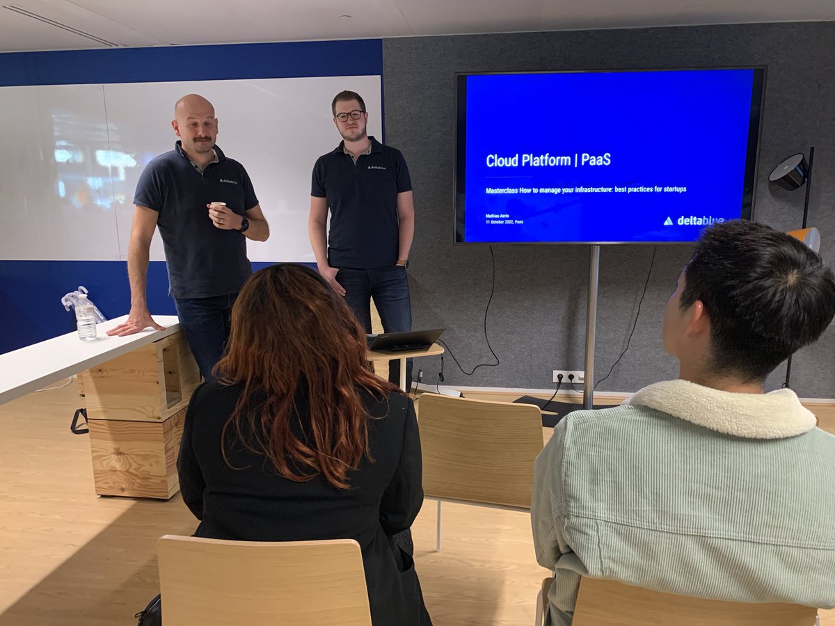 Today is our first Masterclass with our Partner Deltablue at <a href="/joinstationf/">STATION F</a> 🥳. Who want another one soon about best practises for startups ? #cloud #iaas #paas 

<a href="/jonascoenen/">Jonas Coenen</a>