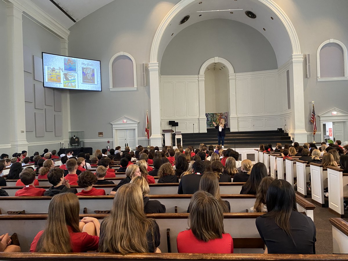 LHPS_Libraries's tweet photo. The @lhpsnews middle school students are STILL talking about the amazing author visit they had with @amychristinepar last week. They learned how to craft their own story and had fun while doing it! #LHPSRollLibrary https://t.co/RV2vIVAJZS