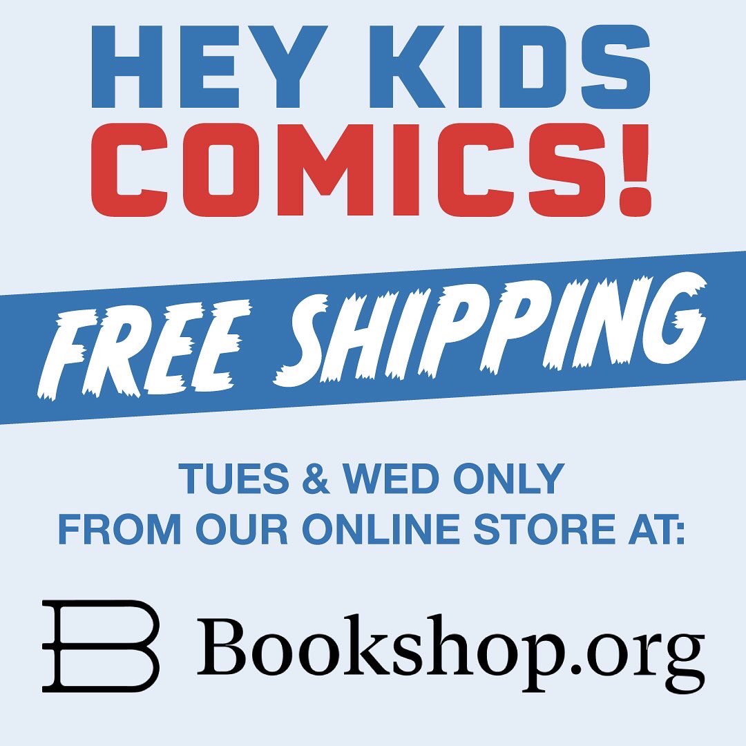 heykids_comics's tweet photo. Get free shipping from our @Bookshop_Org store Tues &amp; Wed Oct 11 &amp; 12 and support your favorite little comic shop in the process! 

Check out our curated lists of graphic novels, our bestsellers, and holiday gift ideas for comic lovers! 

https://t.co/ol46wIbWXm https://t.co/LVJv0cIPmv