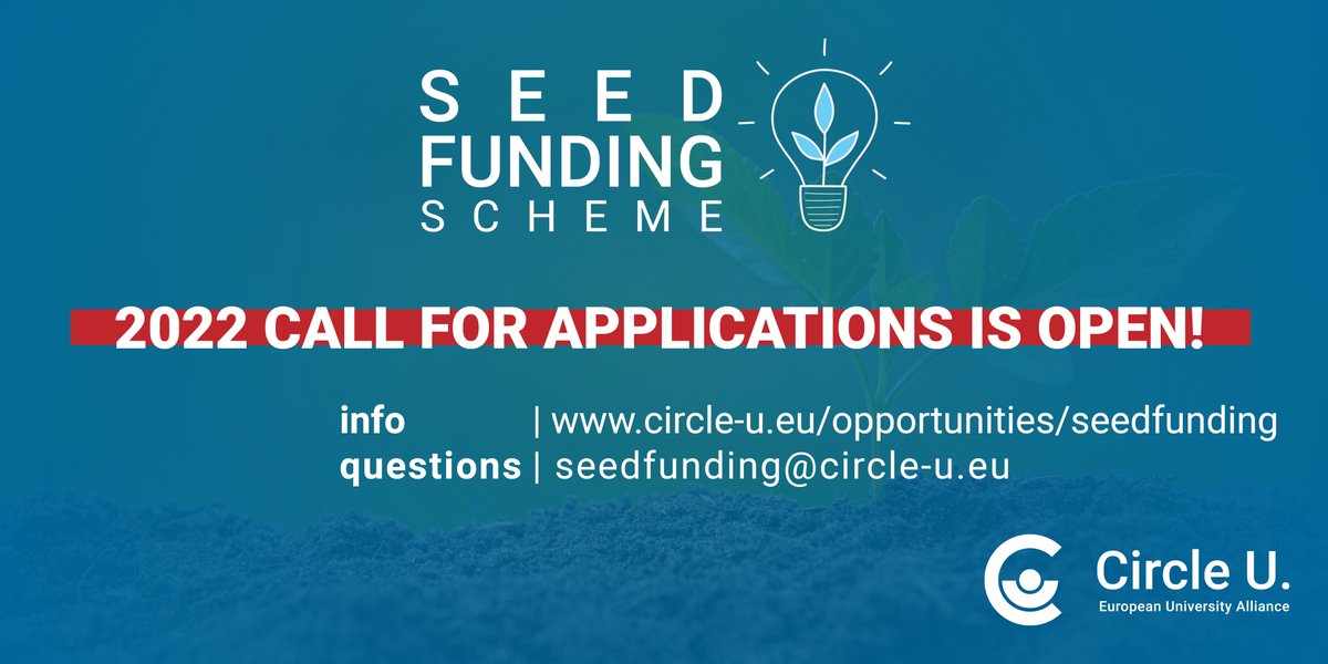 💡Do you have a very good idea that can contribute to Circle U.'s mission &amp; vision?

We can help you make it come true❗️🎉

⌛️Apply by 3⃣0⃣ November - if selected, you may get up to 10.000 euro 

Application form➡️bit.ly/3C69Lox
Open to students, researchers, academics