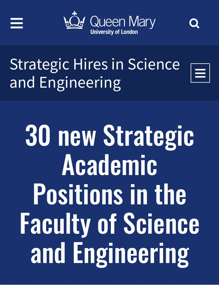 Prof Richard Buggs (@rjabuggs) on Twitter photo 30 new academic posts in science and engineering at Queen Mary University of London, a diverse Russell Group university in the east end. Come and join me and my excellent colleagues! <a href="/qmul/">Queen Mary University of London</a> qmul.ac.uk/strategic-hire… 30 new academic posts in science and engineering at Queen Mary University of London, a diverse Russell Group university in the east end. Come and join me and my excellent colleagues! <a href="/qmul/">Queen Mary University of London</a> qmul.ac.uk/strategic-hire…
